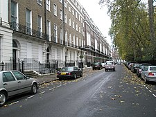 Western side of Bryanston Square, London, with its gardens. 1810-15