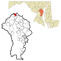 Location of Pumphrey, Maryland