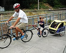 Bike trailer for toddlers and small children