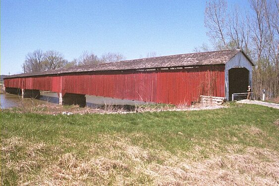 Medora Covered Bridge, Jackson County, Indiana. This is the longest covered bridge in Indiana.