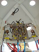 Wet bell interior showing bell gas panel