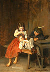 Defregger: Children at Kirschenessen