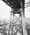 Dowery Dell Viaduct showing one pier in 1958