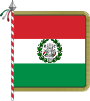 The flag of the Cispadane Republic, the first use of the Italian tricolour