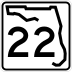 State Road 22 marker