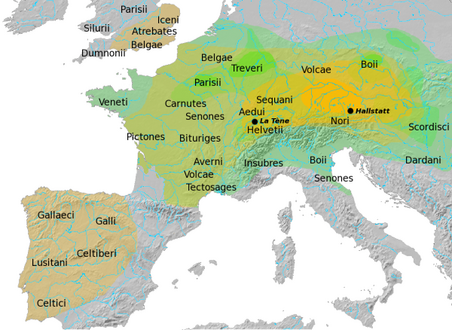 In light of these elements, archaeological investigations unquestionably demonstrate that Celtic migrations, carried out in the life and fifth centuries BC, largely contributed to the ethnogenesis of the northern alpine tribes. In other words, this migratory phenomenon led to the emergence of new Celtic peoples in Lombardy and Piedmont during the Early and Middle Iron Ages. In particular, these events initiated the ethnogenesis of the Insubrious166 and Orobian167,166 populations, whose historiographical knowledge is affluent in archaeological evidence corroborated by a voluminous corpus of ancient bibliographical sources: in particular Book V by the Roman historian Titus Livius168 ; the work GeographyN 63 by the Greek author Strabo169 ; the Historical Library (paragraph 24, Book V and paragraph 113, Book XIV) by the Greek historian Diodorus of Sicily170,171 ; the Geographical Guide by the historian Ptolemy172,173 ; or the Roman History (Book V, paragraphs 33 to 35) by the Roman thinker Appian174. These testimonies confirm their Celtic origin175,160.<gallery mode="packed" widths="300"> File:Gallia cisalpina - Shepherd png.png File:Gallia Cisalpina-fr.svg