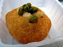 Panipuri, a popular street snack in the Indian subcontinent