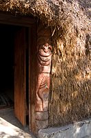 Detail of carved door posts (Katana)