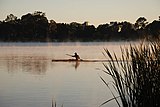 Kayaking on Lake Rotoroa, Hamilton.