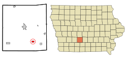 Location of East Peru, Iowa