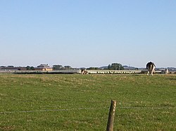 Open farmland where once stood the village of Onley