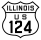 U.S. Route 124 marker
