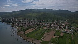 Air view of the village Nov Dojran