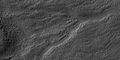 HiWish计划下高分辨率成像科学设备显示的依巴谷陨击坑边缘的河道特写。