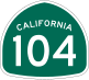State Route 104 marker