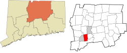 Newington's location within the Capitol Planning Region and the state of Connecticut
