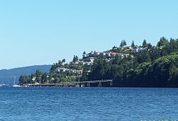 View of Arbutus Ridge from Cherry Point Beach Park