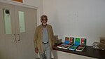 An author at a book release (Luis Assis Correia).