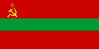 Flag of the Moldavian SSR, 1952–1990 (readopted as the co-official flag of Transnistria)