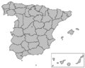 Spanish division in prefectures of 1810.