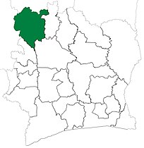 Odienné Department upon its creation in 1969. It kept these boundaries until 2005, but other departments began to be divided in 1974.