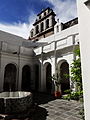 Two bell-gables at El Carmen complex in San Ángel, Mexico.