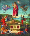 Image 19Depictions of the Resurrection of Jesus are central to Christian art (Resurrection of Christ by Raphael, 1499–1502). (from Jesus in Christianity)