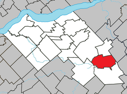 Location within Lotbinière RCM.