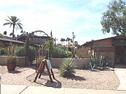 The Adobe Apartments were built in 1953 and are located at 7037-7042 E 1st Avenue. It is listed in the Scottsdale Historic Register.