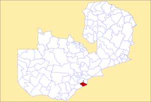 District location in Zambia