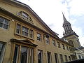 The Covered Market from the High Street looking towards All Saints Church