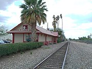 Santa Fe Railroad Depot built 1895 and located at 215 N. Frontier. The property was listed in the National Register of Historic Places in July 10, 1986. Reference number #86001588