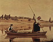 Eel Spearing at Setauket by William Sidney Mount, 1845