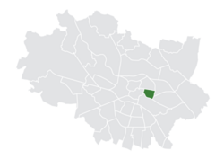 Location of Grunwald Square within Wrocław