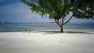 The ever calm waters at the public beach