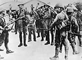 British troops surrendering in Singapore