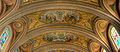 Murals on the interior ceiling.