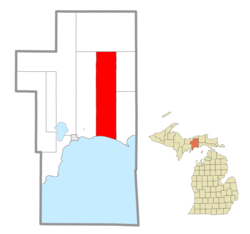 Location within Schoolcraft County