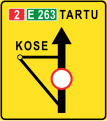 Layout of detour or bypass route (Estonia)