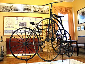 The penny-farthing at the Estonian Sports and Olympic Museum in Tartu, Estonia.