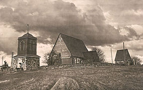 The old Hattula church 1926 photo by Kalle Artturi Havas