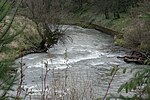 Johnson Creek, about 100 yards from its confluence with the Willamette River in Milwaukie, Oregon