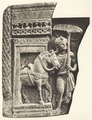 The Buddha's horse, Kanthaka, and an attendant with a chakra (royal umbrella)
