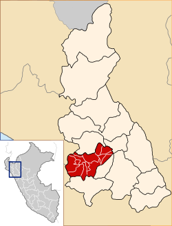 Location of San Miguel in the Cajamarca Region