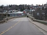 Approaching the historic 1929 bridge over the Paint River in Crystal Falls