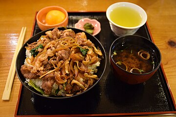 Matsusaka beef and miso soup