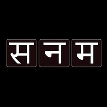 Sanam's Hindi logo