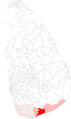 Location of Tangalle