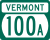 Vermont Route 100A marker