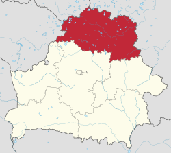 维捷布斯克州的位置